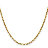 14k 3.25mm D/C French Link Chain - PE-6F96290F-7540