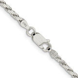 Sterling Silver 2.5mm Flat Rope Chain - QF-1BF03243-9514