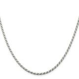 Sterling Silver 2.5mm Flat Rope Chain - QF-5A2C607B-8071