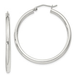 Sterling Silver 2.5mm Round Hoop Earrings - QE-0CD98608-9494