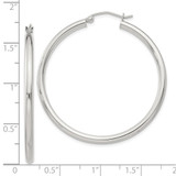 Sterling Silver 2.5mm Round Hoop Earrings - QE-3129BD3E-3527