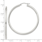 Sterling Silver 2.5mm Round Hoop Earrings - QE-35B4A562-1991