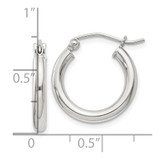 Sterling Silver 2.5mm Round Hoop Earrings - QE-6FD1E99F-8549