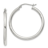 Sterling Silver 2.5mm Round Hoop Earrings - QE-7E50A65D-4678
