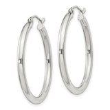 Sterling Silver 2.5mm Round Hoop Earrings - QE-7E50A65D-4678