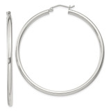 Sterling Silver 2.5mm Round Hoop Earrings - QE-DE4C62D2-2529