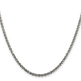 Sterling Silver 2.5mm Solid Rope Chain - QD-A3366702-6281