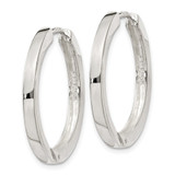 Sterling Silver 2.5x25mm Hinged Hoop Earrings