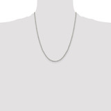 Sterling Silver 2.6mm Diamond-cut Cable Chain w/4in ext.
