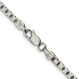 Sterling Silver 2.9mm 8 Sided Diamond-cut Box Chain - QB-BBE3B74F-1174