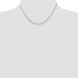 Sterling Silver 2.9mm Diamond-cut Long Link Cable Chain - QA-3C334905-4117