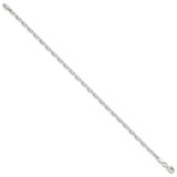 Sterling Silver 2.9mm Diamond-cut Long Link Cable Chain - QA-7D014264-3846