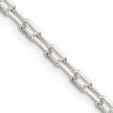 Sterling Silver 2.9mm Diamond-cut Long Link Cable Chain - QA-99496BFE-3396