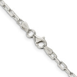 Sterling Silver 2.9mm Diamond-cut Long Link Cable Chain - QA-99496BFE-3396