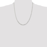 Sterling Silver 2.9mm Diamond-cut Long Link Cable Chain - QA-99496BFE-3396