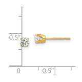 14k 3.5mm CZ stud earrings