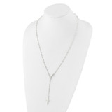 Sterling Silver 24in Rosary Necklace