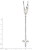 Sterling Silver 24in Rosary Necklace