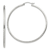 Sterling Silver 2mm Diamond Cut Hoop Earrings - QE-740E19DA-8626