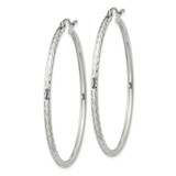 Sterling Silver 2mm Diamond Cut Hoop Earrings - QE-B05B8318-7794