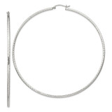 Sterling Silver 2mm Diamond Cut Hoop Earrings - QE-F1B7D2EE-8914