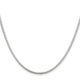 Sterling Silver 2mm Diamond-cut Round Box Chain - QV-5A7968DF-1296