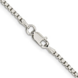 Sterling Silver 2mm Diamond-cut Round Box Chain - QV-AC606B63-4399