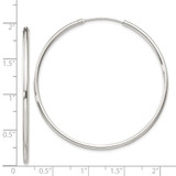 Sterling Silver 2mm Hoop Earrings - QE-6A3DE9DC-4071