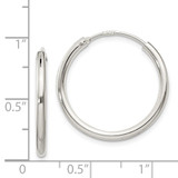 Sterling Silver 2mm Hoop Earrings - QE-7D9FA4AD-3886