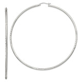 Sterling Silver 2mm Polished/Satin D/C Hoop Earrings - QE-089BDE4E-2391