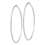 Sterling Silver 2mm Polished/Satin D/C Hoop Earrings - QE-089BDE4E-2391