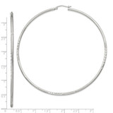 Sterling Silver 2mm Polished/Satin D/C Hoop Earrings - QE-089BDE4E-2391