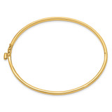 14k 3.6mm Polished Solid Hinged Oval Bangle Bracelet - XB-CA0201FE-6877