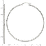 Sterling Silver 2mm Polished/Satin D/C Hoop Earrings - QE-D0AF6428-6478