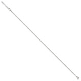 Sterling Silver 2mm Rolo 9in Plus 1in ext. Chain Anklet