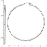 Sterling Silver 2mm Round Hoop Earrings - QE-2D75E9E9-6184