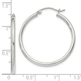 Sterling Silver 2mm Round Hoop Earrings - QE-5B204CCB-6496