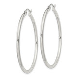 Sterling Silver 2mm Round Hoop Earrings - QE-66F281C9-1405