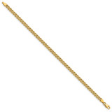 14k 3.75mm Wide Double Strand Rope 8 inch Bracelet