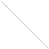 Sterling Silver 2mm Singapore 9in Plus 1in ext. Chain Anklet