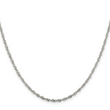 Sterling Silver 2mm Singapore Chain w/2in ext.