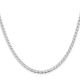 Sterling Silver 3.15mm D/C Flat Anchor Curb Chain - QF-A50A9650-8256