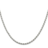 Sterling Silver 3.1mm Flat Rope Chain - QF-22A543BB-8247