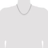 Sterling Silver 3.25mm D/C Square Curb Chain - QF-140DC2AF-5220