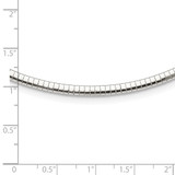 Sterling Silver 3.25mm w/2in. Ext Cubetto Chain