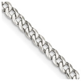 Sterling Silver 3.2mm Beveled Curb Chain - QF-D9475A3F-9830