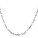 Sterling Silver 3.4mm Oval Cable Chain - QF-EDE495C3-5788