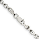 Sterling Silver 3.5mm Diamond-cut Rolo Chain - QF-BF3F37E2-7266