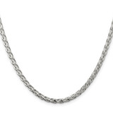 Sterling Silver 3.5mm Diamond-cut Round Spiga Chain - QS-C57261E4-5887