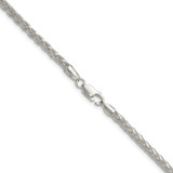 Sterling Silver 3.5mm Diamond-cut Square Spiga Chain - QD-C9C8B7EC-7333